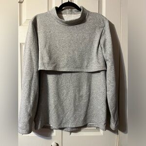 Smallshow Mock Turtleneck Breastfeeding Shirt Size L